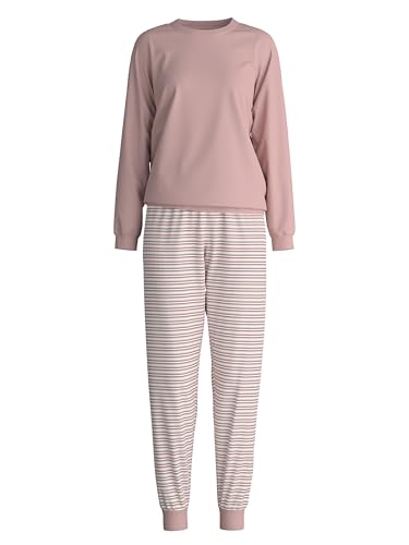 CALIDA Daylight Dreams Bündchen-Pyjama Damen, hautfreundlich, hypoallergen, atmungsaktiv, feuchtigkeitsregulierend, weiche Bündchen am Abschluss von CALIDA
