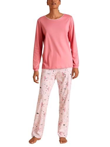 CALIDA Dog Dreams Pyjama, lang Damen, aus 100% Supima Baumwolle von CALIDA