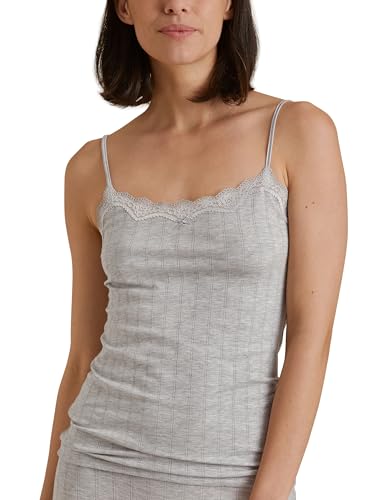 CALIDA Etude Toujours Spaghetti-Top Damen, verstellbare Träger, edle Nadelstreifen-Optik, mit Swiss+Cotton-Gütesiegel von CALIDA
