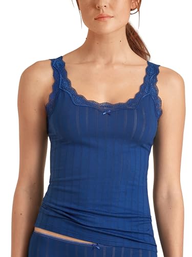 CALIDA Etude Toujours Tank Top Damen, mit Swiss+Cotton-Gütesiegel, edle Nadelstreifen-Optik und zarte Spitze am Ausschnitt CALIDA Etude Toujours Tank Top Damen, mit Swiss+Cotton-Gütesiegel, edle Nadelstreifen-Optik und zarte Spitze am Ausschnitt von CALIDA