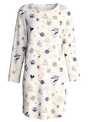 CALIDA Favourites Langarm-Nachthemd Damen, aus 100% Dicker Bio Baumwolle, atmungsaktiv, pflegeleicht von CALIDA