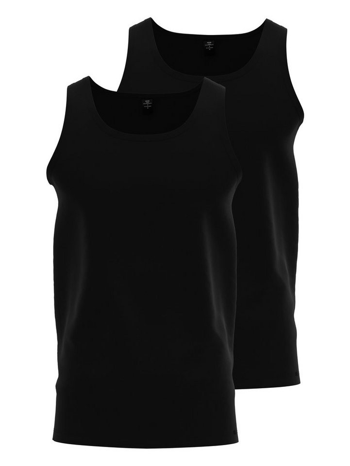 CALIDA Tanktop Natural Benefit (2er Pack) Rundhals-Ausschnitt, weich, Baumwoll-Mix, Single Jersey Qualität von CALIDA