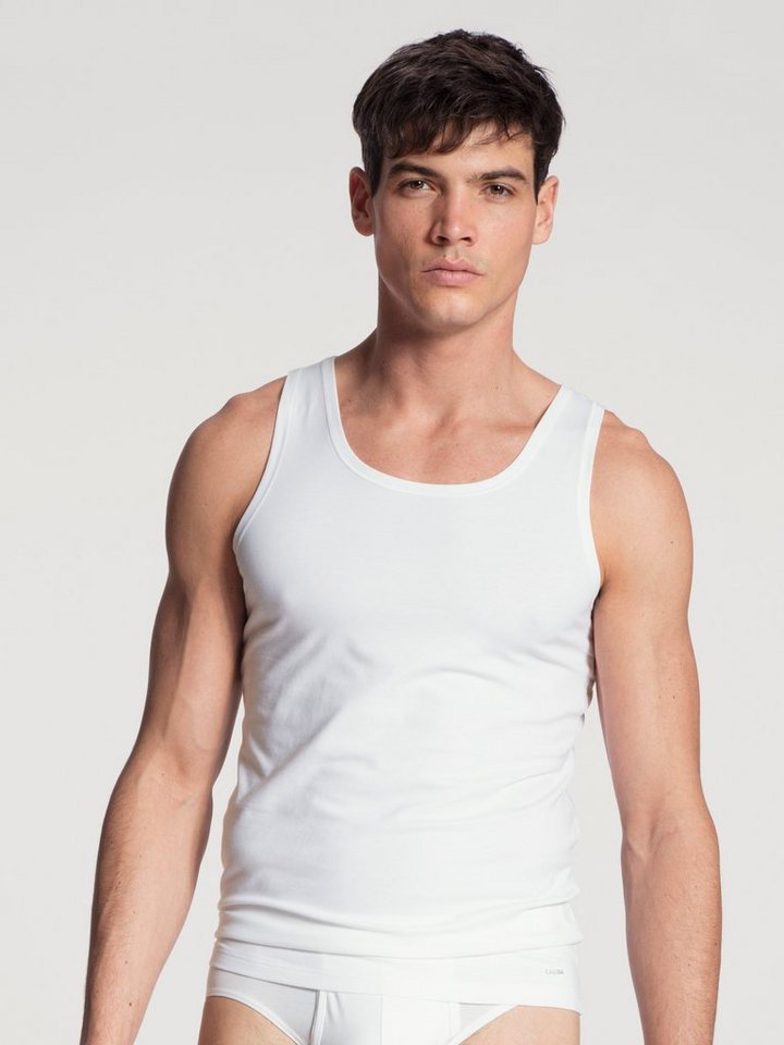 CALIDA Achselhemd Cotton Code Rundhals-Ausschnitt, Single Jersey Qualität, atmungsaktiv, elastisch von CALIDA