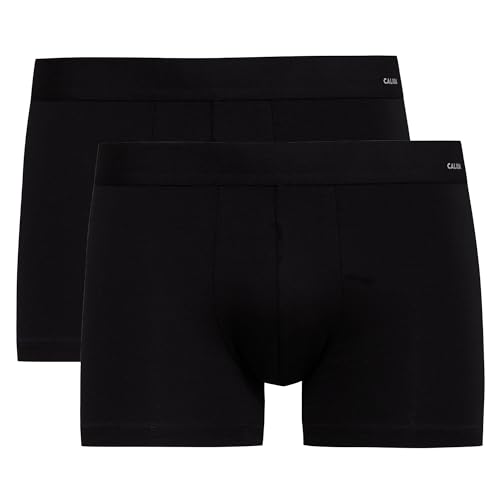 CALIDA Herren Boxershorts, 2er Pack - Cotton Code, Elastikbund, Activity Cotton Schwarz M (50) von CALIDA