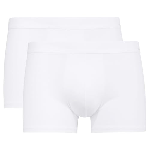 CALIDA Herren Boxershorts, 2er Pack - Cotton Code, Elastikbund, Activity Cotton Weiß M (50) von CALIDA