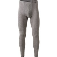 CALIDA Herren Lange Unterhose Grau Wolle-Seide unifarben von CALIDA