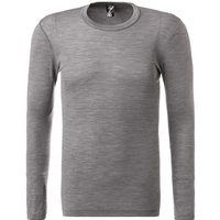 CALIDA Herren Longsleeve grau Seide unifarben von CALIDA