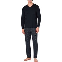 CALIDA Herren Pyjama blau Jersey-Baumwolle Gemustert von CALIDA