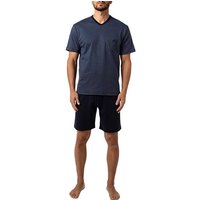 CALIDA Herren Pyjama blau Jersey-Baumwolle gemustert von CALIDA