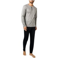 CALIDA Herren Pyjama blau/Grau Mikrofaser unifarben von CALIDA