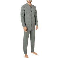 CALIDA Herren Pyjama grün Baumwolle gemustert von CALIDA