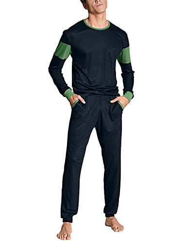 CALIDA Herren Pyjamaset 100% Nature, dark sapphire aus Tencel, zu 100% kompostierbar, Größe: 52/54 von CALIDA