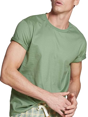 Calida Herren RMX Sleep Leisure T-Shirt, Loden Frost, 32-34 von CALIDA