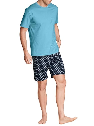 Calida Herren Relax Imprint Pyjamaset, Dolphin Blue, 46-48 von CALIDA