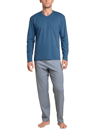Calida Herren Relax Streamline Pyjamaset, Indian Blue, 56 von CALIDA