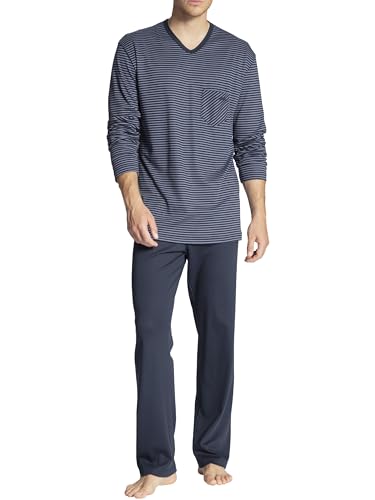 CALIDA Relax Streamline Pyjama lang Herren, aus 100% Baumwolle, Hose mit stoffbezogenem Gummibund von CALIDA