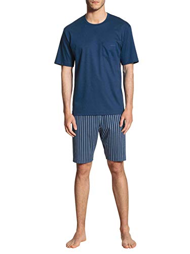 Calida Herren Relax Streamline kurz Pyjamaset, Pottery Blue, 50 von CALIDA