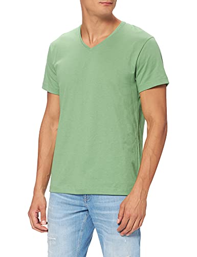 CALIDA Herren Remix 4 T-shirt V-ausschnitt Pyjamaoberteil, Stone Green, L von CALIDA