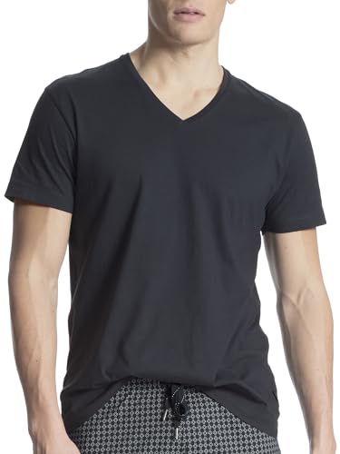 CALIDA Remix Basic Sleep Kurzarm-Shirt, V-Neck Herren von CALIDA