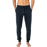 CALIDA Herren Pyjamahose blau Jersey-Baumwolle unifarben von CALIDA