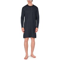 CALIDA Herren Nachthemd blau Jersey-Baumwolle gemustert von CALIDA