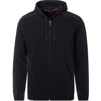 CALIDA Herren Sweatjacke schwarz Baumwolle unifarben von CALIDA