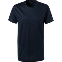 CALIDA Herren T-Shirt blau Baumwolle unifarben von CALIDA