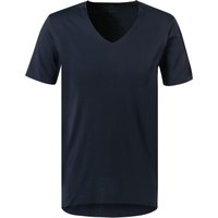 CALIDA Herren T-Shirt blau Viskose/Modal unifarben von CALIDA