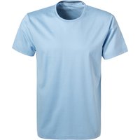 CALIDA Herren T-Shirt blau Reine Baumwolle unifarben von CALIDA