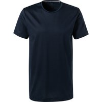 CALIDA Herren T-Shirt blau Reine Baumwolle unifarben von CALIDA