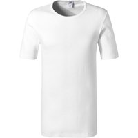 CALIDA Herren T-Shirt weiß Reine Baumwolle unifarben von CALIDA