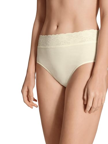 CALIDA Iconics Midi Slip Damen, aus 100% Baumwolle, mit Spitze von CALIDA