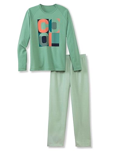 CALIDA Jungen Boys Cool Pyjamaset, Salvia Green, 140 EU von CALIDA