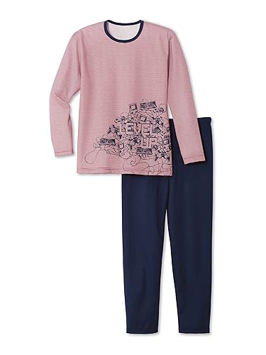 CALIDA Kinder Pyjamaset Boys Game, blau aus 100% Baumwolle, schadstoffgeprüft und hautfreundlich, Größe: 140 von CALIDA