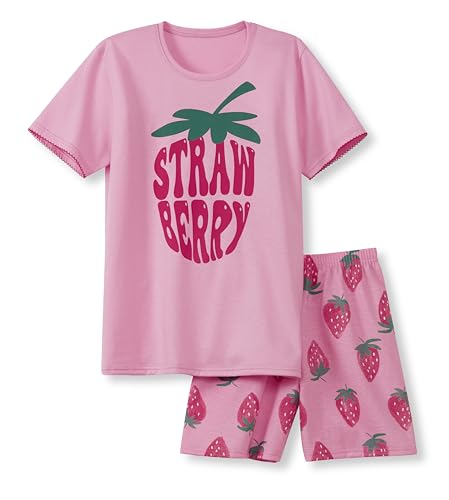 CALIDA Kids Strawberry Mädchen Kurz-Pyjama Mädchen von CALIDA