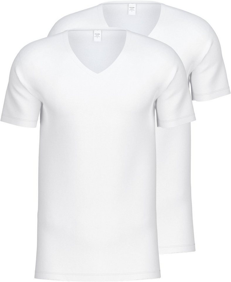 CALIDA Kurzarmshirt Natural Benefit (2er Pack) mit V-Ausschnitt und perfekter Passform von CALIDA