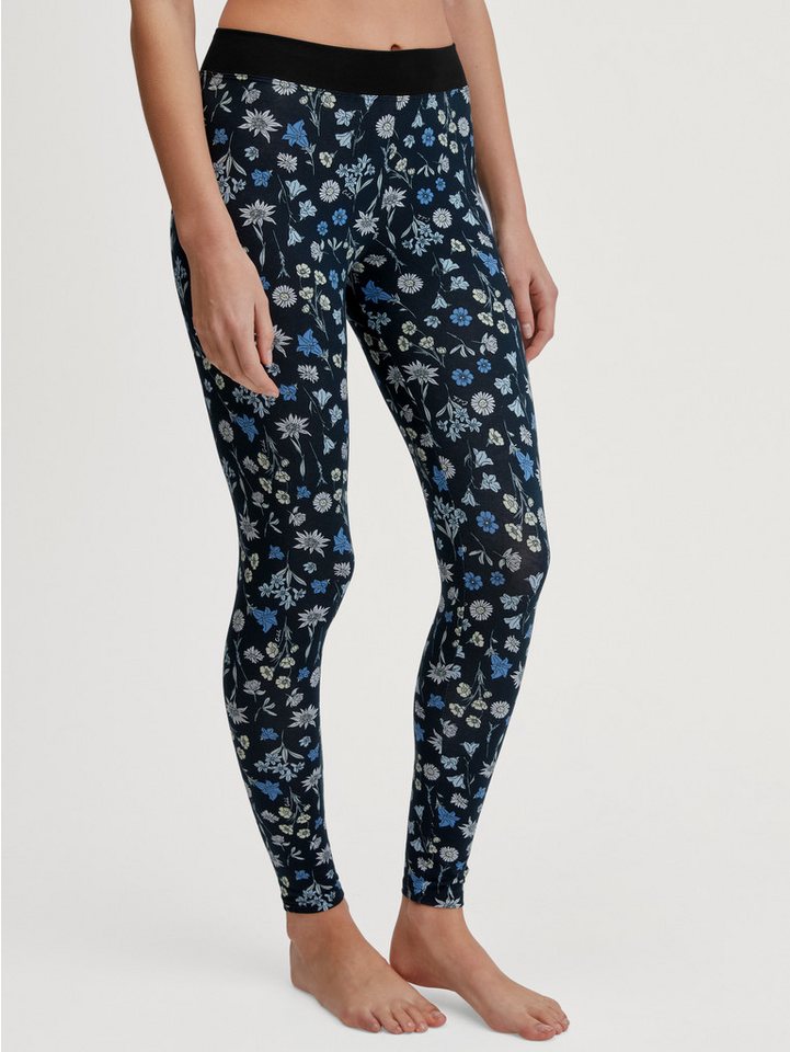CALIDA Leggings Elastic Trend floraler Print, Baumwollmix, weicher elastischer Bund, bequem von CALIDA