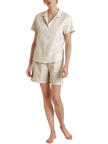 CALIDA Linen Nights Kurz-Pyjama, durchgeknöpft Damen von CALIDA