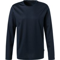 CALIDA Herren Longsleeve blau Reine Baumwolle unifarben von CALIDA
