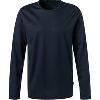 CALIDA Herren Longsleeve blau Baumwolle unifarben von CALIDA