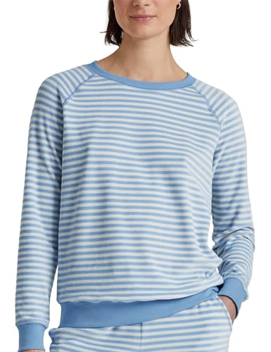 CALIDA Lounge Velours Pullover Langarm Damen, aus weichem Baumwoll-Velours von CALIDA