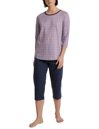 CALIDA Lovely Nights 3/4-Pyjama Damen, aus 100% Bio-Baumwolle, mit stoffbezogenem Gummibund von CALIDA