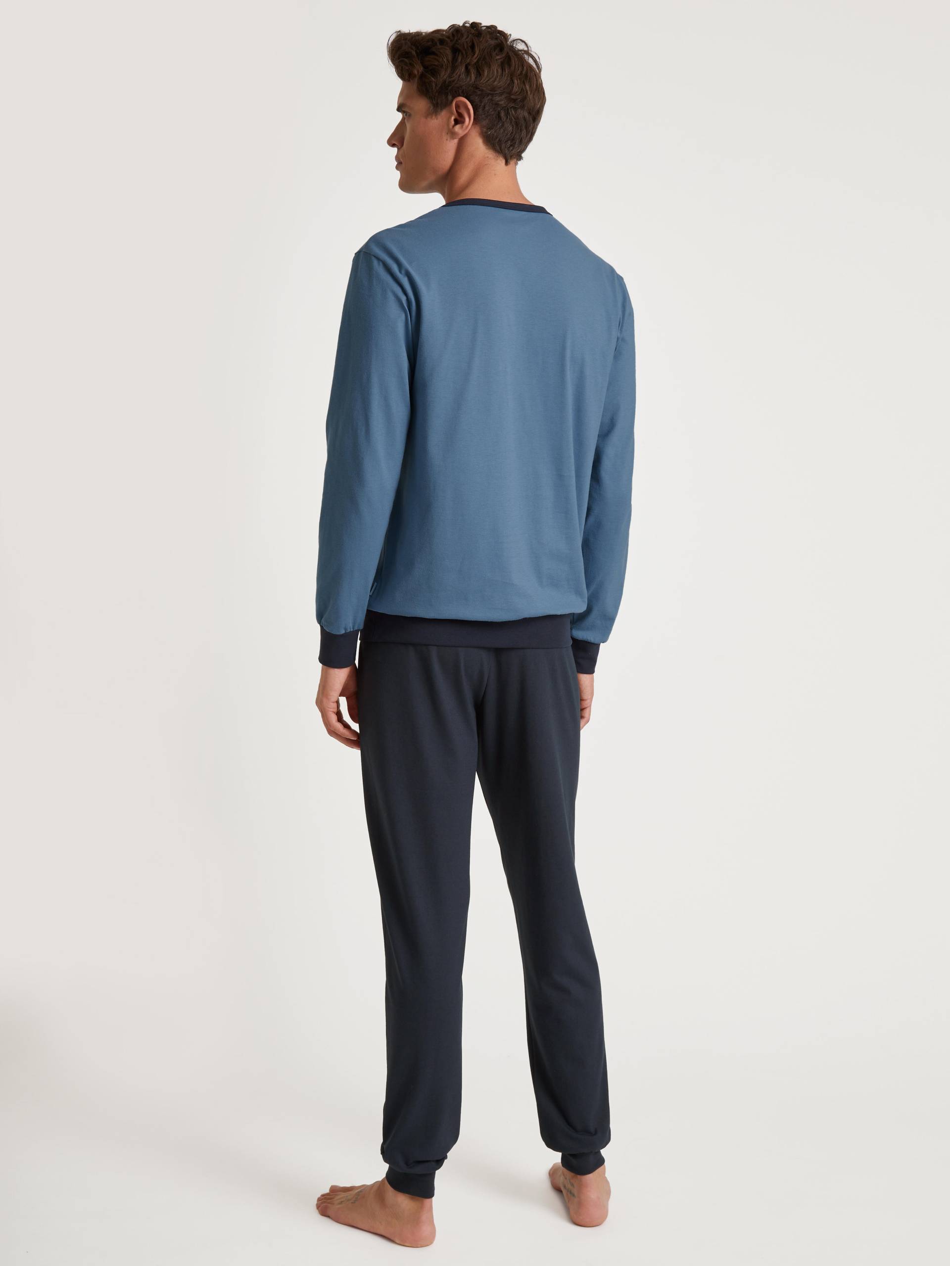 CALIDA - MEN Pyjamas with cuff coronet blue - Gr. - XL von CALIDA