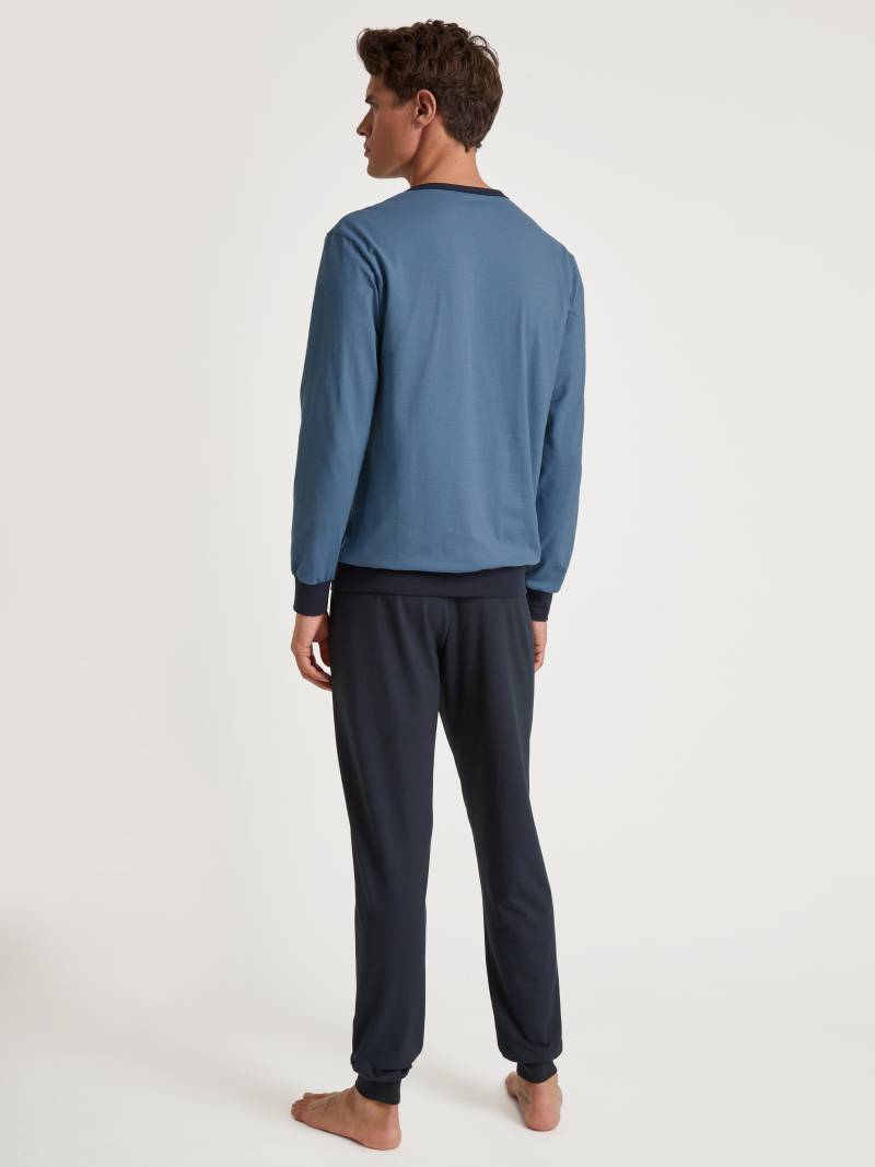 CALIDA - MEN Pyjamas with cuff coronet blue - Gr. - XL von CALIDA