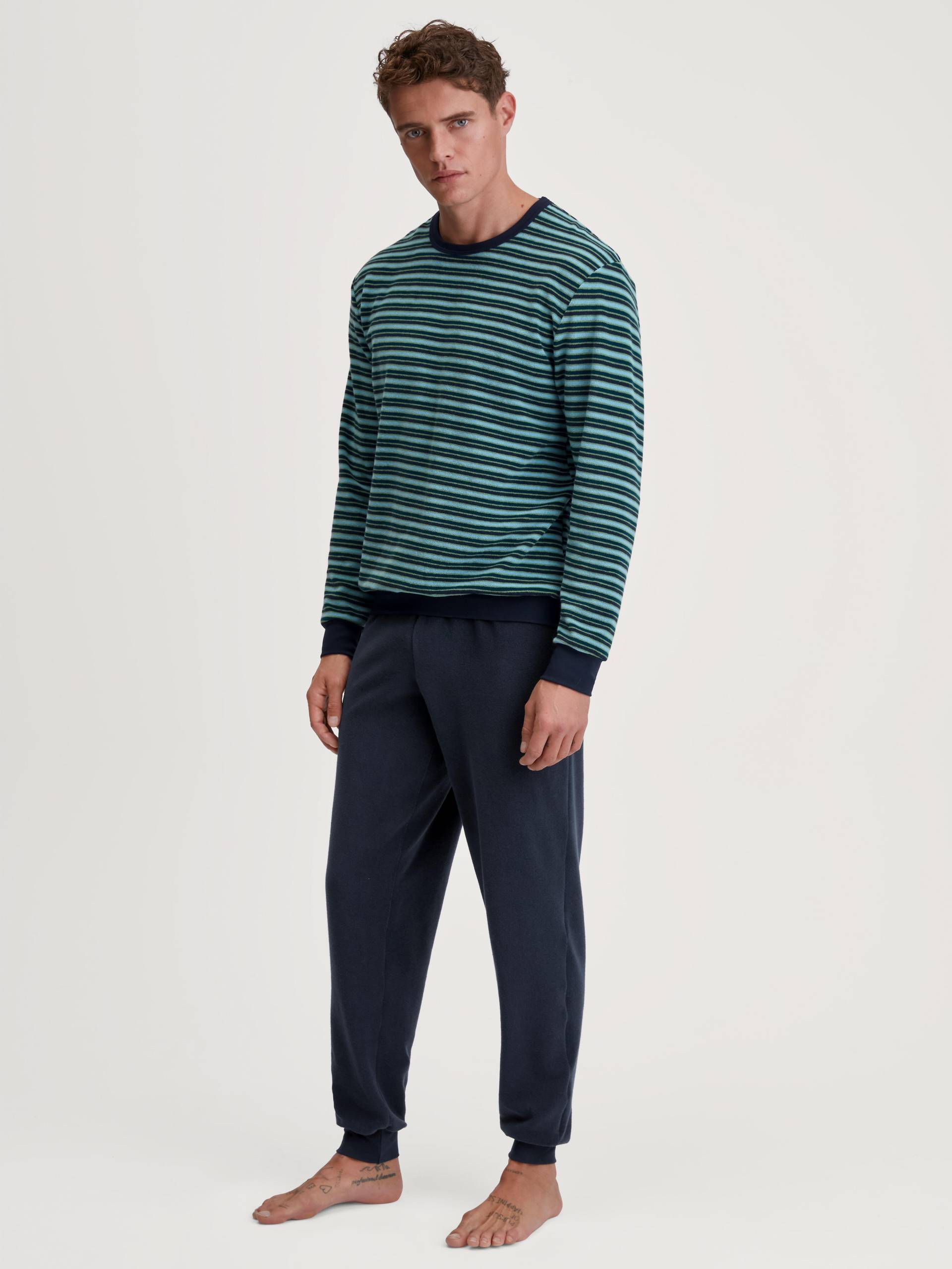 CALIDA - MEN Pyjamas with cuff dark sapphire - Gr. - XXL von CALIDA