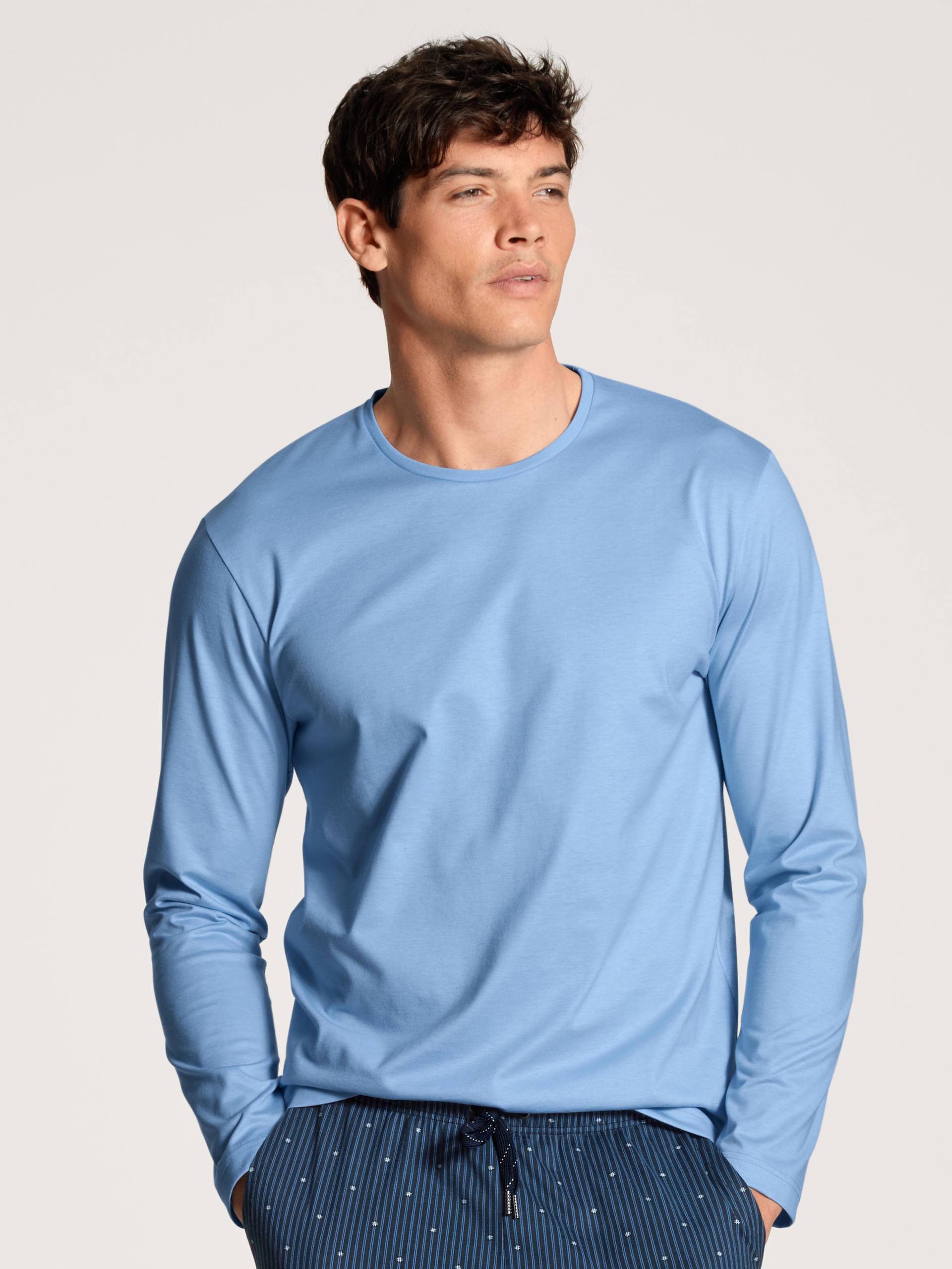 CALIDA - MEN Shirt long-sleeve placid blue - Gr. - S von CALIDA