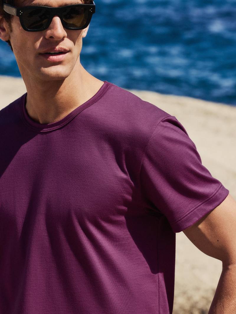 CALIDA - MEN T-shirt mulberry red - Gr. - M von CALIDA