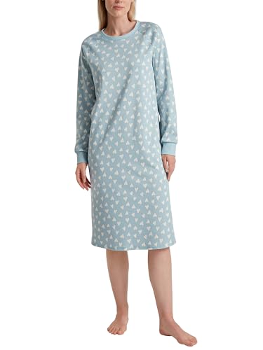CALIDA Midnight Love Langarm-Nachthemd Damen, Länge 110cm, aus 100% Dicker Baumwolle von CALIDA
