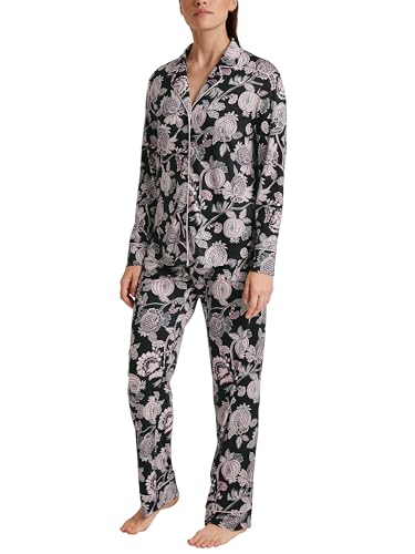 CALIDA Moonlight Dreams Durchgeknöpfter Pyjama Damen, Seide-Tencel™ Qualität, atmungsaktiv und temperaturausgleichend von CALIDA
