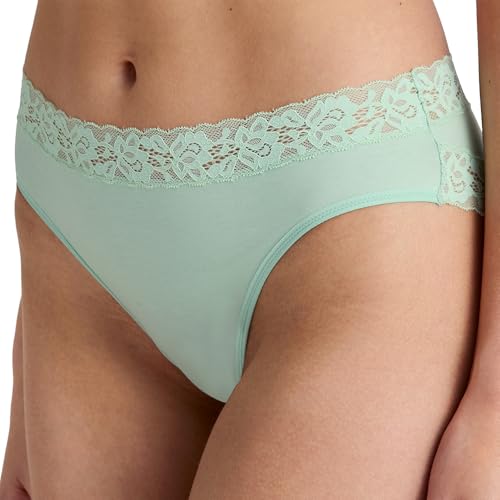CALIDA Natural Comfort Lace Slip Damen, Regular Cut, aus hochwertiger PIMA-Baumwolle, mit femininen Spitzendetails von CALIDA